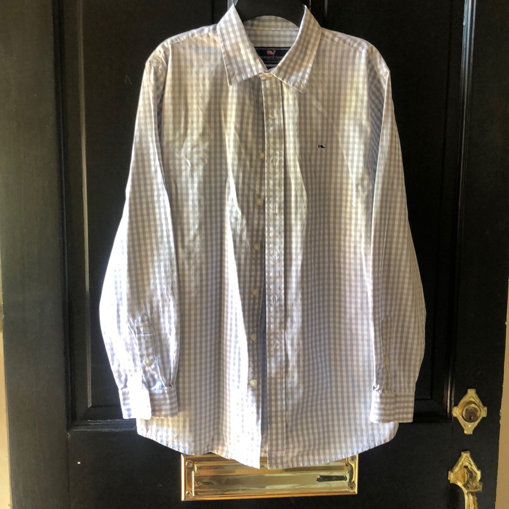 Boys Vineyard Vines Whale Shirt Button Down XL